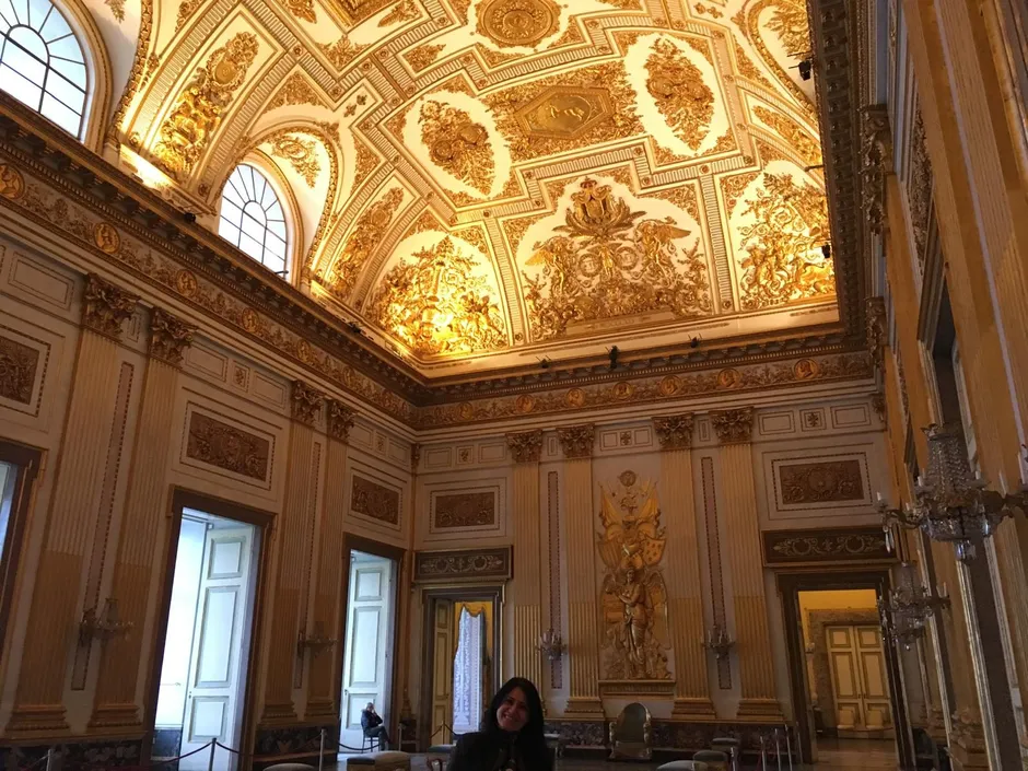 The Royal palace of Caserta and Pompei Ruins with archaeologist